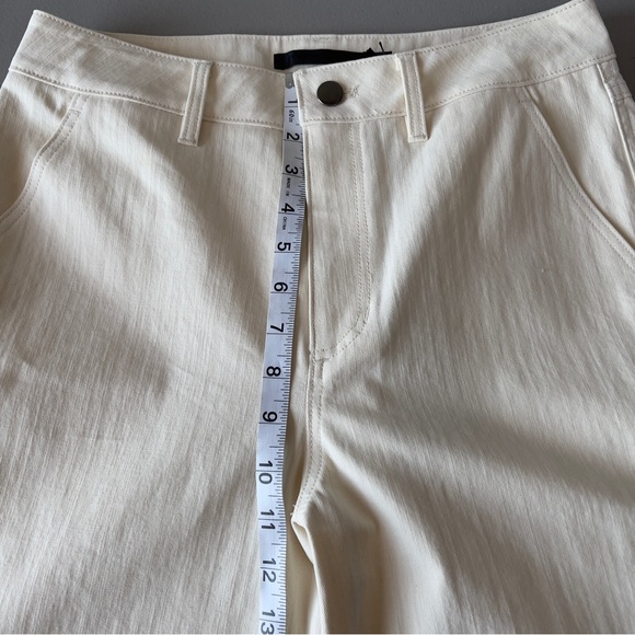 Jenni Kayne 4 High Rise Wide Leg Jeans In Natural NWT Neutral Minimalist Crop - Picture 8 of 12